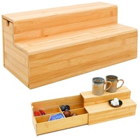 Dune Design Kaffee und Tee Bambus Box 36x17x16 Kaffeekapsel