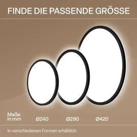 B.K.Licht LED Panel 1 24 cm rund schwarz