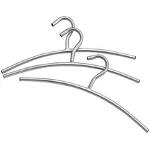 INOSIGN Kleiderbügel INOSIGN "TOPSELLER", grau (chromfarben), Metall, Kleiderbügel, Kleiderbügel, (3 Stck.)