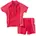 2tlg Badeoutfit Punkte Rot/Weiß 110/116