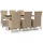 vidaXL Garten-Essgruppe 7-tlg. Beige