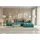 kaiser möbel Ecksofa Moderne aus Veloursstoff Salvador Grand L 318 cm, Ecksofa, Tiefe Sitzflächen,Premium-Velours Salvador,Design Soft-Cube blau