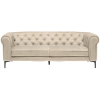 GUTMANN FACTORY Carryhome Chesterfield-Sofa, beige - 220x75x90 cm