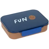 Lässig Kinder Bento Lunchbox Brotdose mit Fächern Little Gang Smile Navy