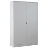 Gürkan Stahlschrank 109381 lichtgrau 92,0 x 50,0 x 195,0 cm, aufgebaut