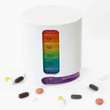 Gesundino 7 Tage Tablettenbox, Medikamentenbox morgens, mittags, abends, nachts zur Aufbewahrung von Tabletten - BPA frei - Pillendose große Fächer - Pillenorganizer für Reise - Medikamentendosierer