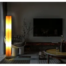 Trango Plissee-Standleuchte rund in weiß "Nizza"