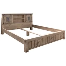 MASSIVMOEBEL24.DE Bett Mango 180x200x105 whitewash lackiert RAILWAY 343