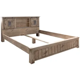 MASSIVMOEBEL24.DE Bett Mango 180x200x105 whitewash lackiert RAILWAY 343