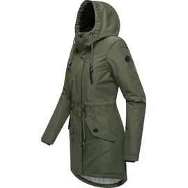 Ragwear Damen, Wintermantel Warmer atmungsaktiver und wasserdichter Winterparka mit Kapuze Elsien YOUMODO Dark Olive Gr. L (40), grün (olivgrün), Obermaterial: 100% Polyester. Innenfutter: 100% Polyester. Wattierung: 100% Polyester, tailliert ca.