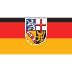 flaggenmeer Flagge Saarland 120 g/m2 Querformat ca. 40 x 60 cm