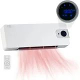 Sichler Haushaltsgeräte Sichler Keramik Wandheizlüfter mit digitalem Thermostat, Oszillation, 2.000 W