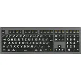 Logickeyboard XL-Print Astra 2 White on Black DE (Mac)