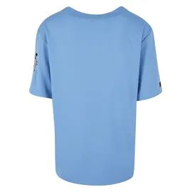 FUBU T-Shirt "Fubu Herren FM241-007-3 Fubu Varsity Baseball Jersey", Herren, Gr. M, light blau, schwarz, creme, 100% Polyester, normal, V-Ausschnitt, Shirts T-Shirt