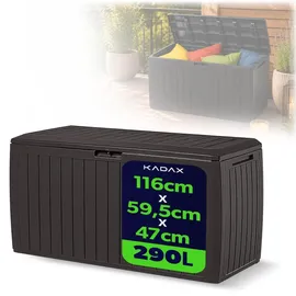 Kadax Gartenkiste 116 x 47 x 59,5 cm Dunkelbraun