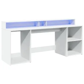 vidaXL Schreibtisch Gamingtisch Weiß