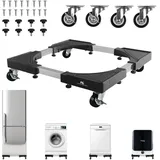Maclean Brackets Waschmaschinenständer Kunststoff 700–900 mm schwarz mobil