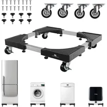 Maclean Brackets Waschmaschinenständer Kunststoff 700–900 mm schwarz mobil