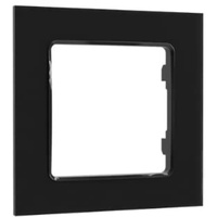 Shelly Wandtaster Rahmen 1-fach schwarz, Montagerahmen (WF1_BLACK)