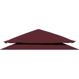 vidaXL Pavillon-Dachplane mit Kaminabzug 310 g/m2 3 x 3 m Weinrot