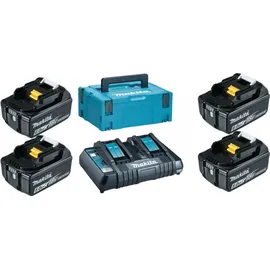 Makita Power Source Kit 18 V Li-Ion 4 x 6,0 Ah + DC18RD Ladegerät + Makpac 198091-4