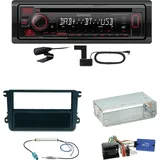 Kenwood KDC-BT450DAB Bluetooth DAB Einbauset für Beetle Jetta Sharan Tiguan T5