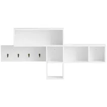 SoBuy Wandgarderobe mit 1 Ablage Weiß