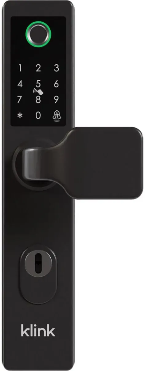Klink Smart One Slim elektronischer Türschloss Smart Home Fingerabdruck Schwarz