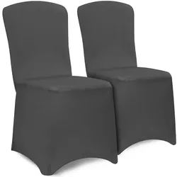Stuhlhussen 2er-Set Anthrazit