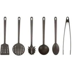 Excelsa Set Von 6 Küchenutensilien Naif Nylon Brown