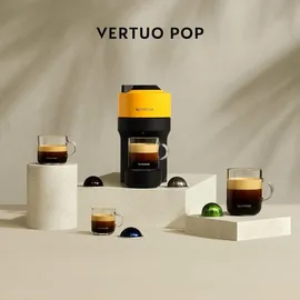 Nespresso VERTUO POP Mango Yellow & Aeroccino 4 Vertuo Kaffeemaschine