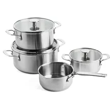 KitchenAid Topf-Set 7-tlg. Aluminium + Edelstahl