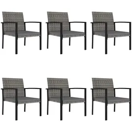 vidaXL Garten-Essgruppe 7-tlg. Grau
