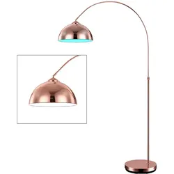 RGB LED Bogen Steh Stand Lampe Leuchte inkl. Fernbedienung Farbwechlser Beleuchtung Kupfer-Farbig Höhenverstellbar