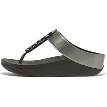 FitFlop Halo Bead Circle Metallic Toe Post Keilsandale, Pewter Black, 38 EU