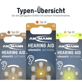 Ansmann Hörgerätebatterien Typ 13 Knopfzelle 120 St.