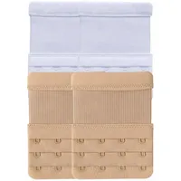 FIBOUND 4 Stück BH-Band Verlängerung – Mit 4 Haken | Individuell Anpassbare Trägerverlängerung | Bequemes Dehnbares Accessoire für Büstenhalter - 1