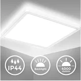 B.K.Licht LED Deckenlampe 1 Stk. eckig 29x29x3,5 cm weiß