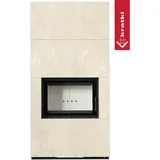 Kratki Kaminbausatz KRATKI FLOKI BOX 8 kW Ø 160 Quarzsinter OXIDE BIANCO
