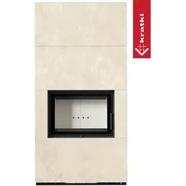 Kratki Kaminbausatz KRATKI FLOKI BOX 8 kW Ø 160 Quarzsinter OXIDE BIANCO