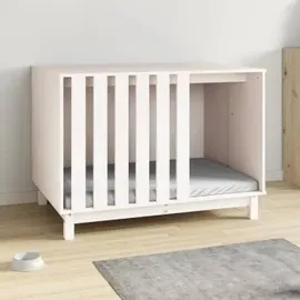vidaXL Hundehütte 100 x 70 x 72 cm Holz Weiß