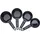 KitchenCraft Kitchen Craft 4er Set Messbecher, Magnetisch und leicht zu verstauen, mit jeweils 2 Messeinheiten, 250/120 ml, 180/60 ml, 160/80 ml, 120/30 ml, KCMCUPSET, Schwarz, 12 x 17 x 22 cm