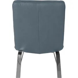 W.Schillig Relaxliege daily dreams Leder/Polyester 75 x 91 x 170 cm Blau mit Kissen