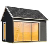 Lasita Maja Murano 4,30 x 3,36 m carbongrau inkl. Fußbodenbretter