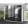 Priess Kleiderschrank PRIESS "Amsterdam", schwarz-weiß (weiß, schwarz), B:230cm H:193cm T:56cm, Holzwerkstoff, Schränke, Kleiderschrank, mit oder ohne LED-Beleuchtung
