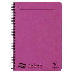 Clairefontaine 10x Europa Notemaker, Doppelspiralheft A5, 60 Blatt liniert abtrennbar - Fuchsia 3087Z