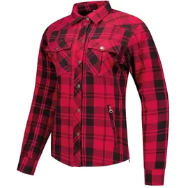 Rusty Stitches Liss V2 Motorradjacke Rot/Schwarz 42