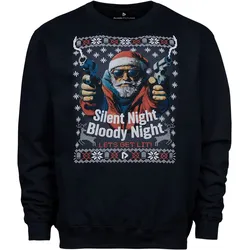 Badass Santa Sweater Unisex Navy Blue