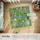 Tectake tectake® Puzzlematte Mycity 9-teilig, mit Stadt- und Straßenmotiv 90,5 x 90,5 cm Bunt