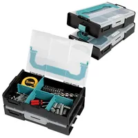 Navaris Sortierbox für Kleinteile - 2x Organizer mit 6
